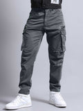 Tokyo Stitch dark GREY six pocket Cotton cargo for men