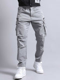 Tokyo Stitch Light Grey six pocket Cotton cargo for men