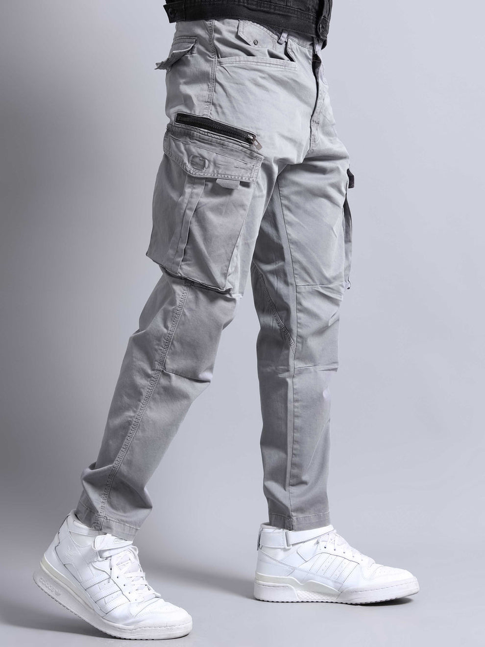 Tokyo Stitch Light Grey six pocket Cotton cargo for men