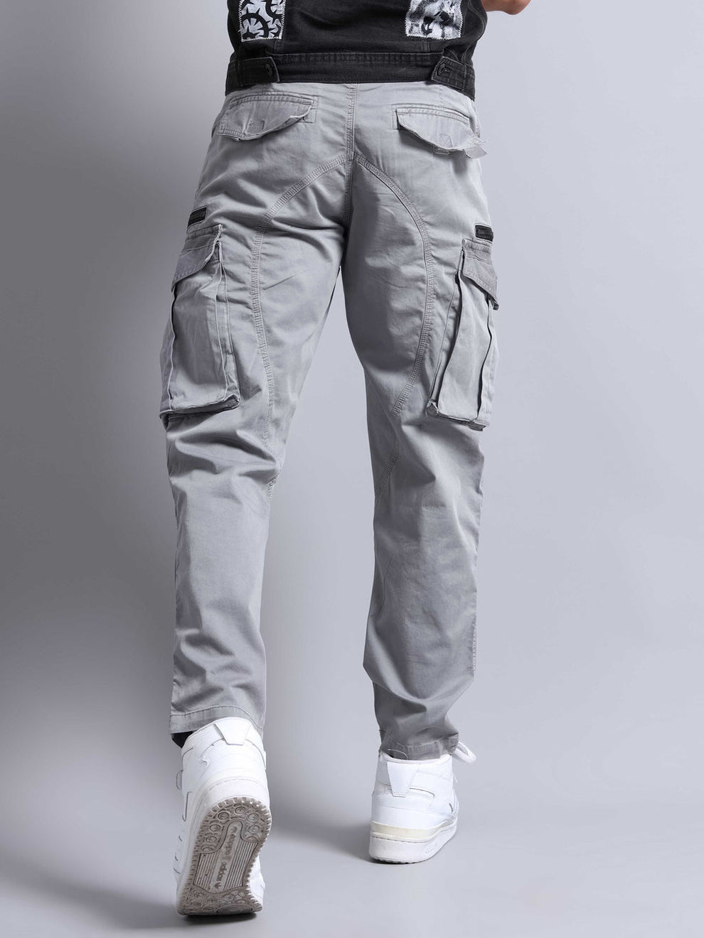Tokyo Stitch Light Grey six pocket Cotton cargo for men