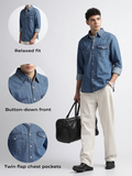 Tokyo Stitch med Blue denim shirt for men