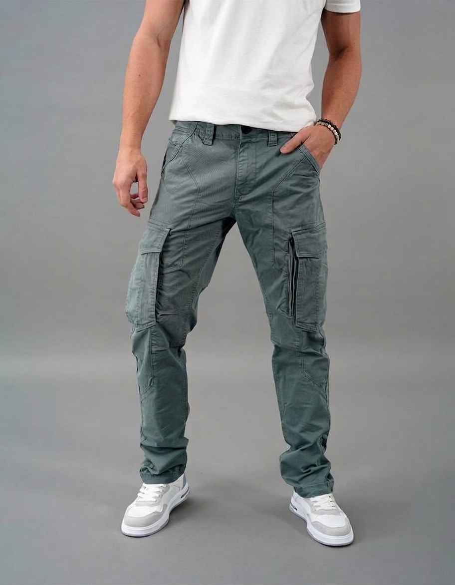 Tokyo Stitch Seafoam Green six pocket cotton cargo for men