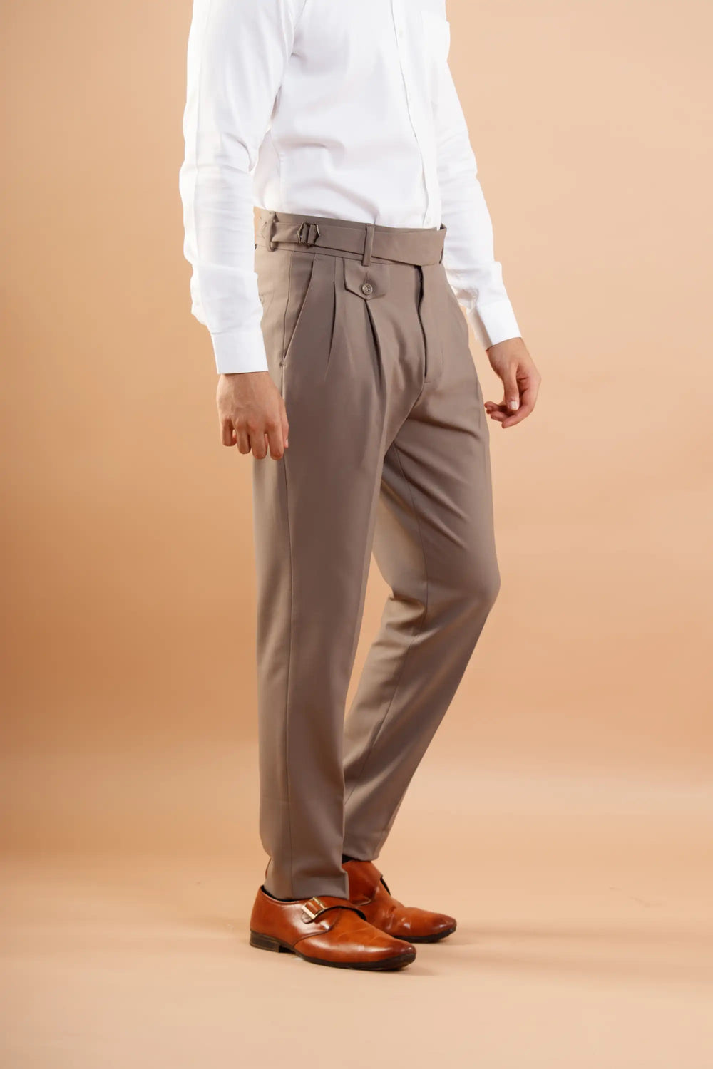 Tokyo Stitch men Brown cotton Gurkha pant