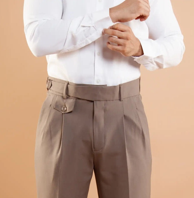 Tokyo Stitch men Brown cotton Gurkha pant