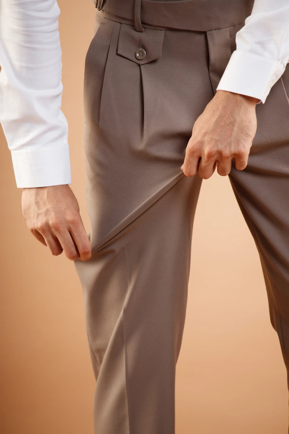 Tokyo Stitch men Brown cotton Gurkha pant