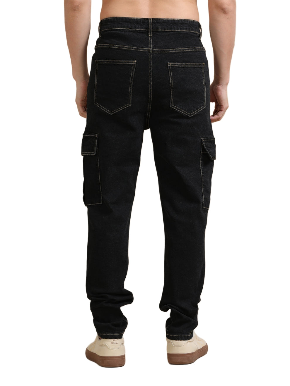 Tokyo Stitch Dark Blue , White , Black - Set of 3 (combo Set) denim cargo's for men