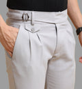 Tokyo Stitch men Light Grey cotton Gurkha pant