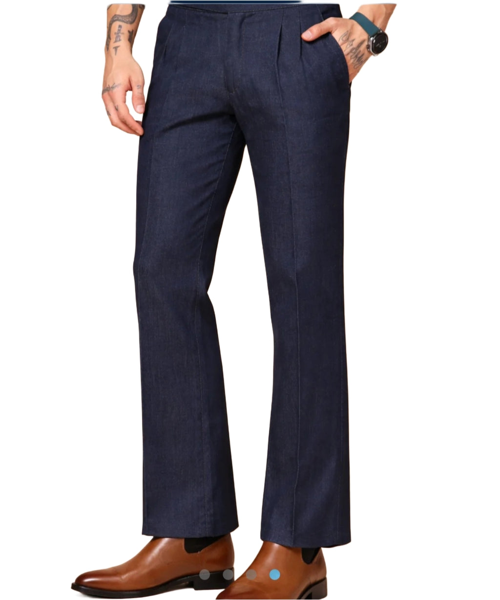 Tokyo Stitch men dark blue denim Gurkha jeans