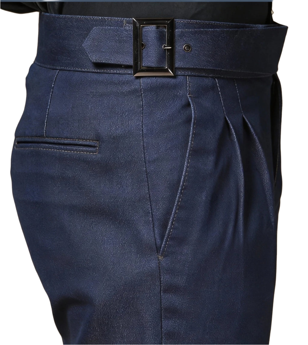 Tokyo Stitch men dark blue denim Gurkha jeans