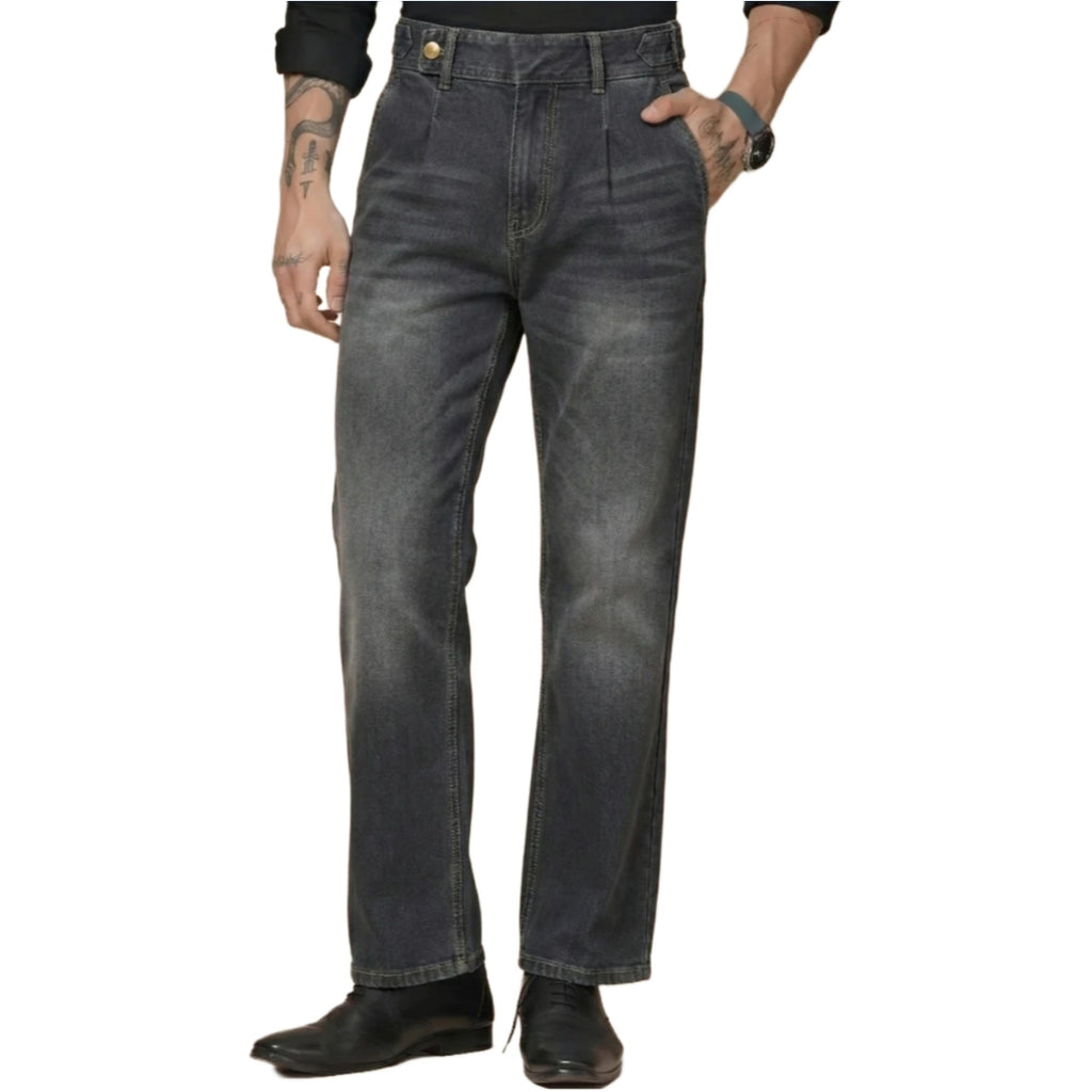 Tokyo Stitch men dark Grey denim Gurkha jeans