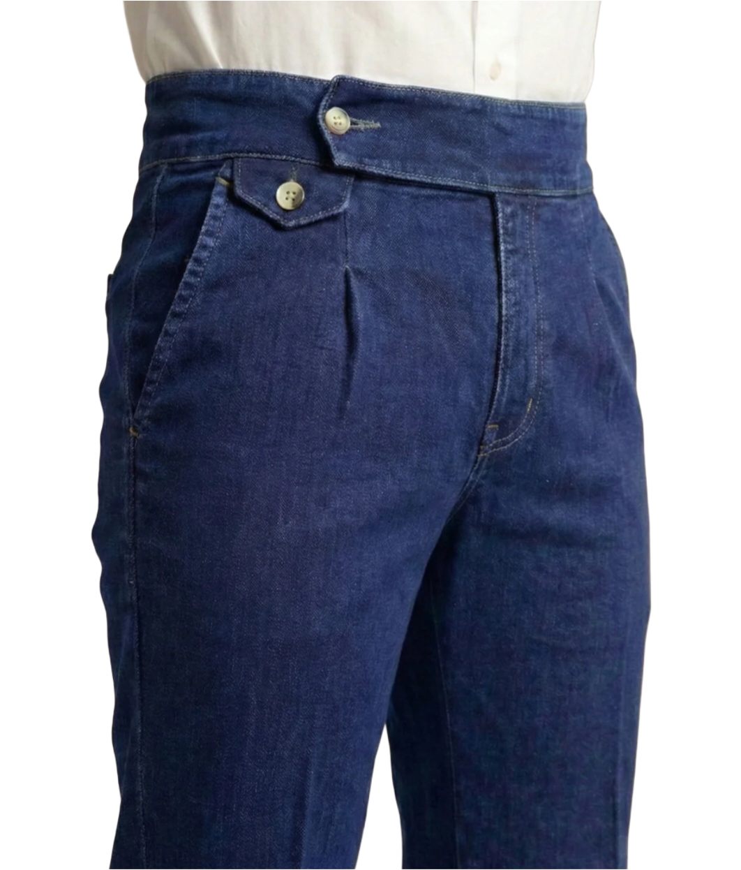 Tokyo Stitch men dark blue denim Gurkha jeans