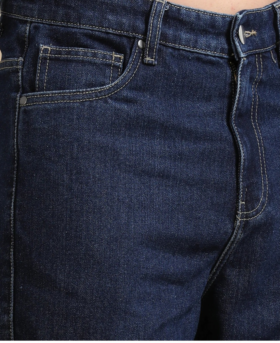 The BlueVibe dark blue denim cargo for men