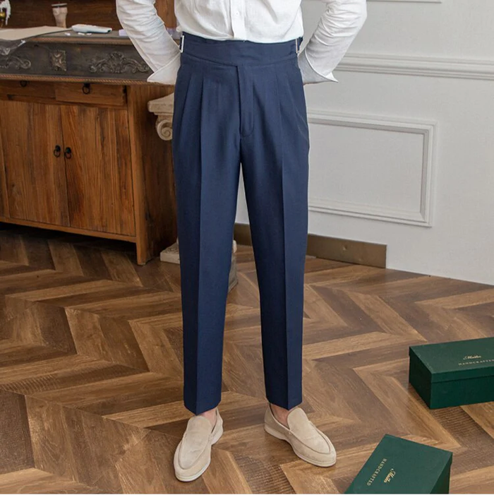 Tokyo Stitch men Navy Blue cotton Gurkha pant