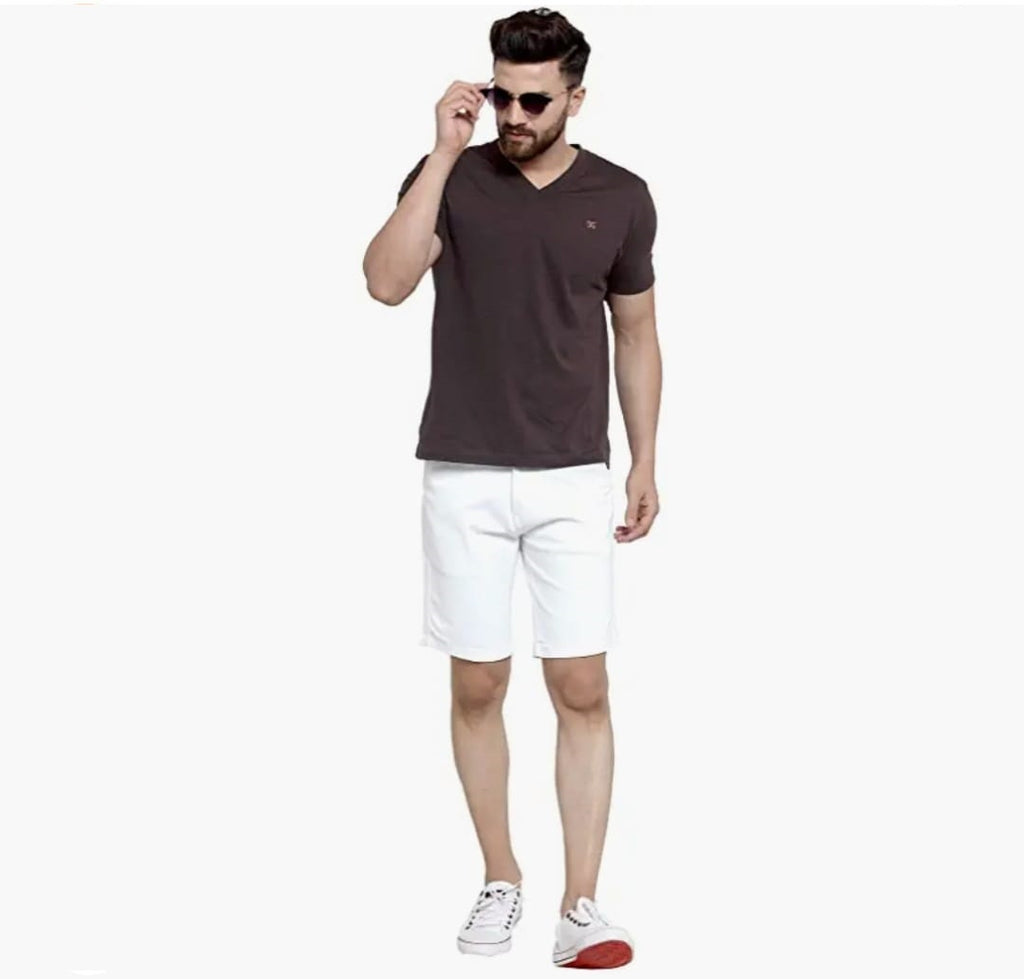 Tokyo Stitch cotton denim stretchable white men short