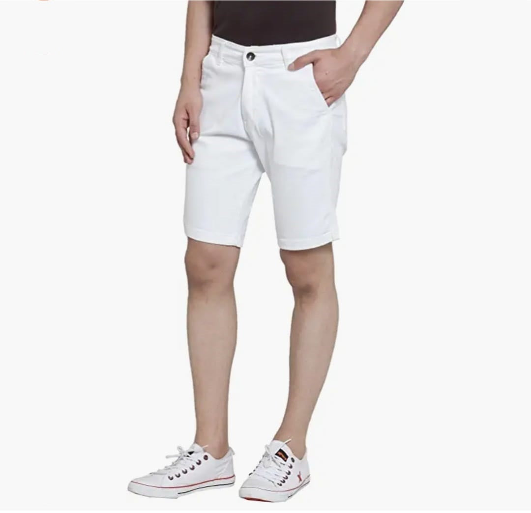 Tokyo Stitch cotton denim stretchable white men short