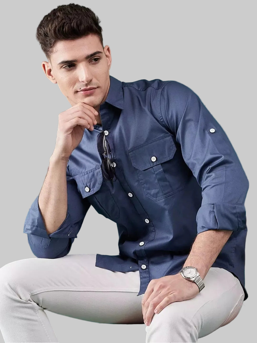 Tokyo Stitch DARK INDIGO Blue denim shirt for men