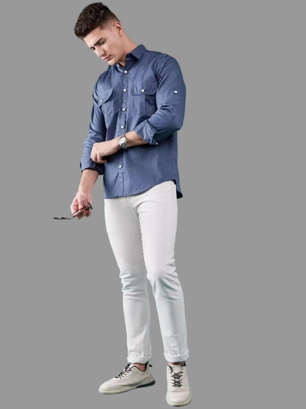 Tokyo Stitch DARK INDIGO Blue denim shirt for men