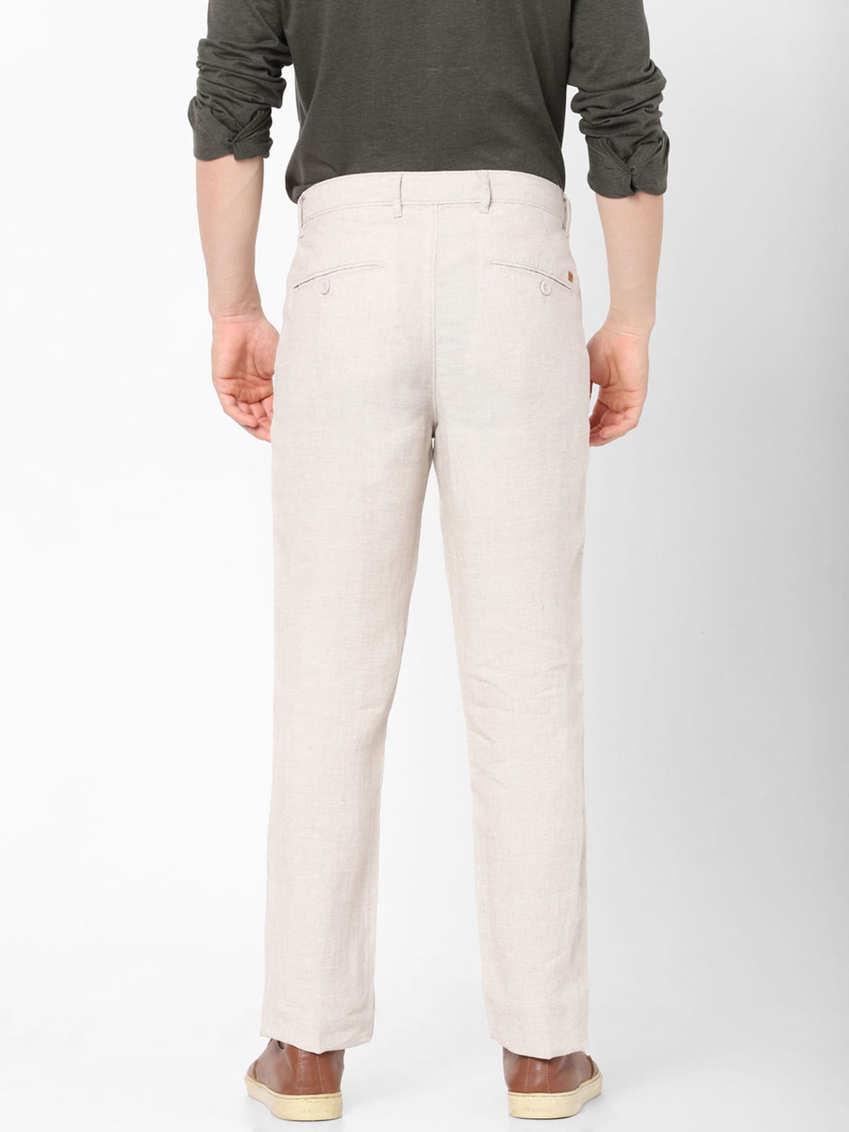 Tokyo Stitch off white color trouser for men