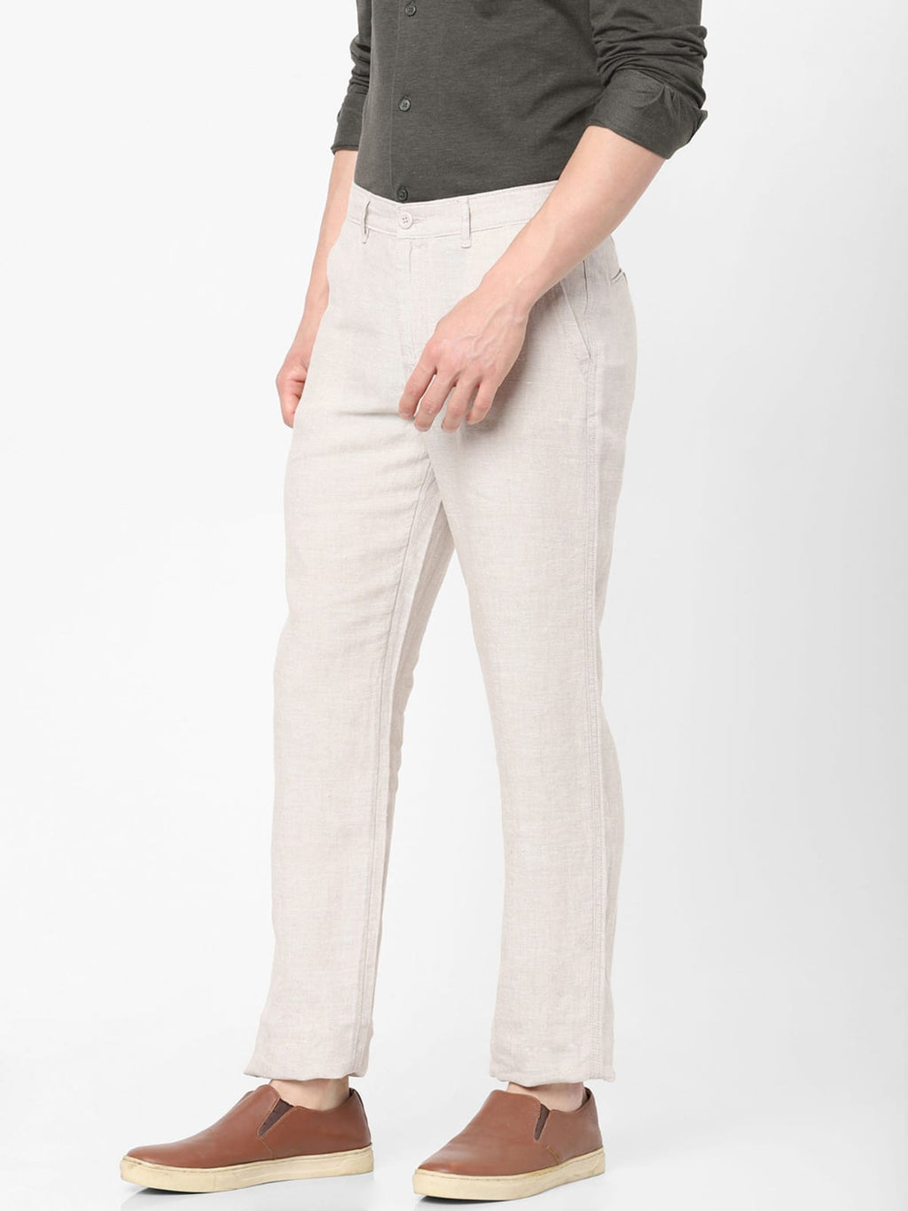 Tokyo Stitch off white color trouser for men