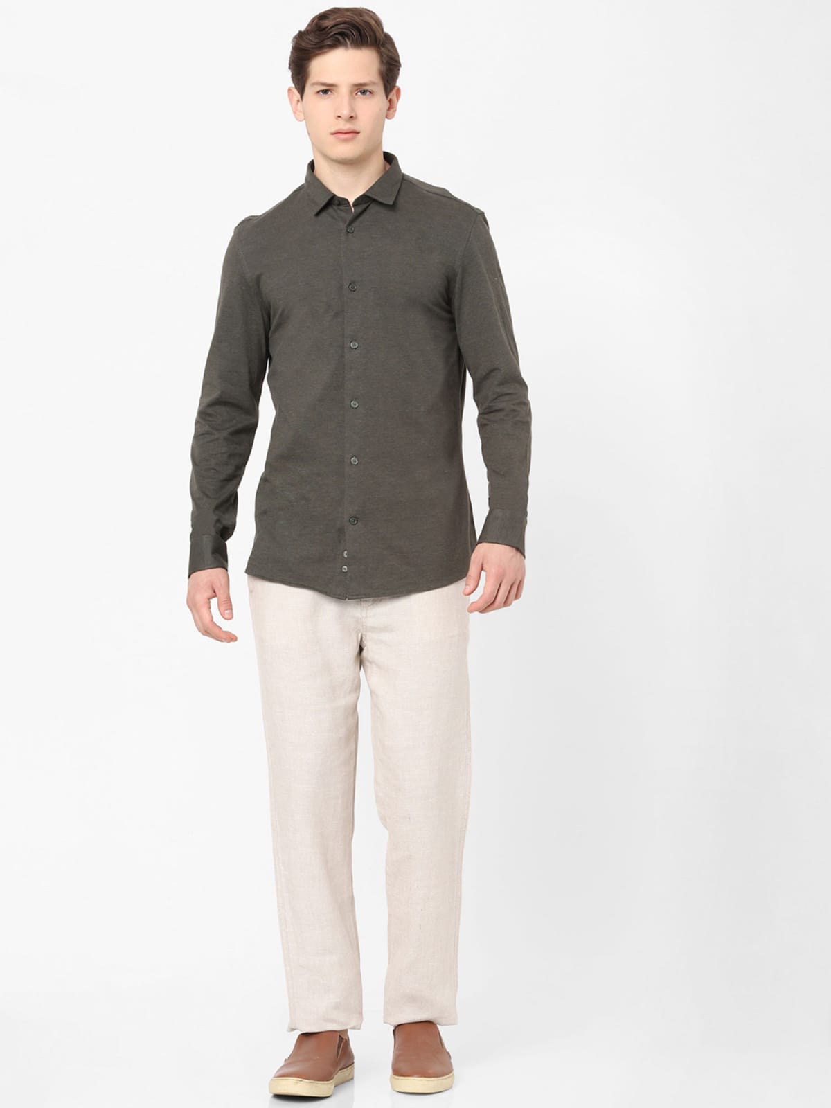 Tokyo Stitch off white color trouser for men