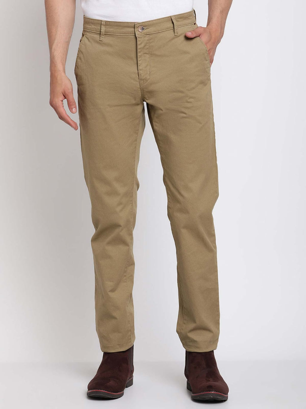 Tokyo Stitch Light Brown color trouser for men