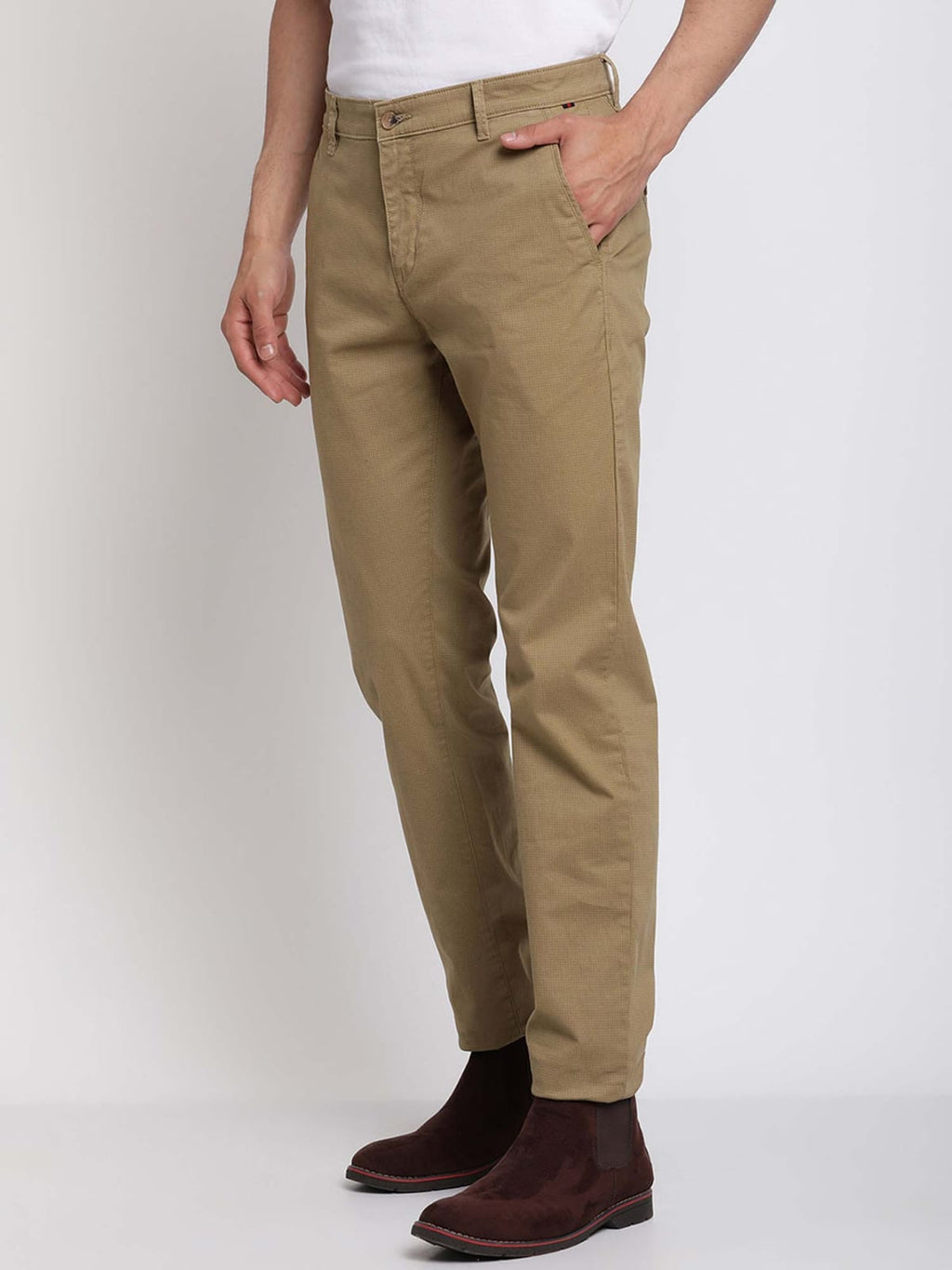 Tokyo Stitch Light Brown color trouser for men