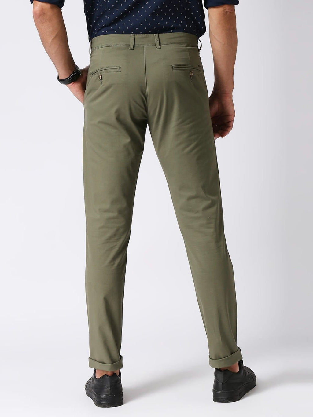 Tokyo Stitch Olive green color trouser for men
