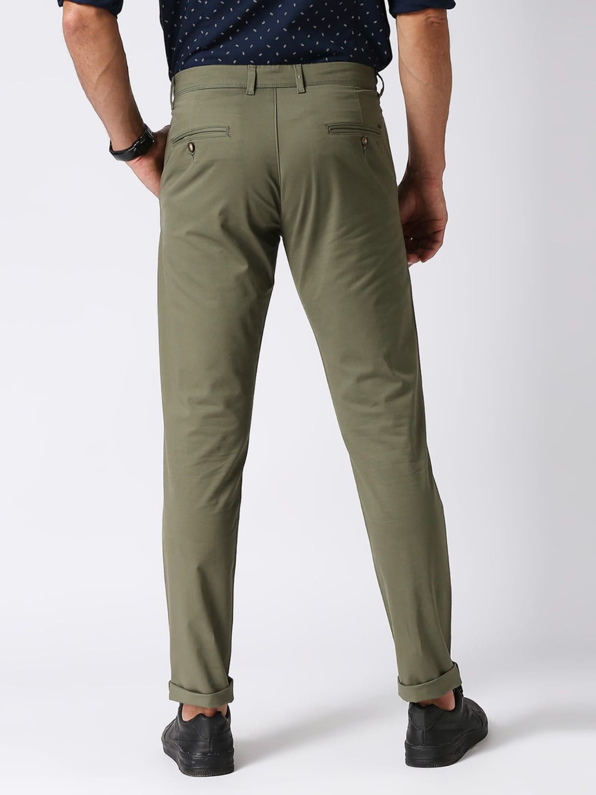 Tokyo Stitch Olive green color trouser for men