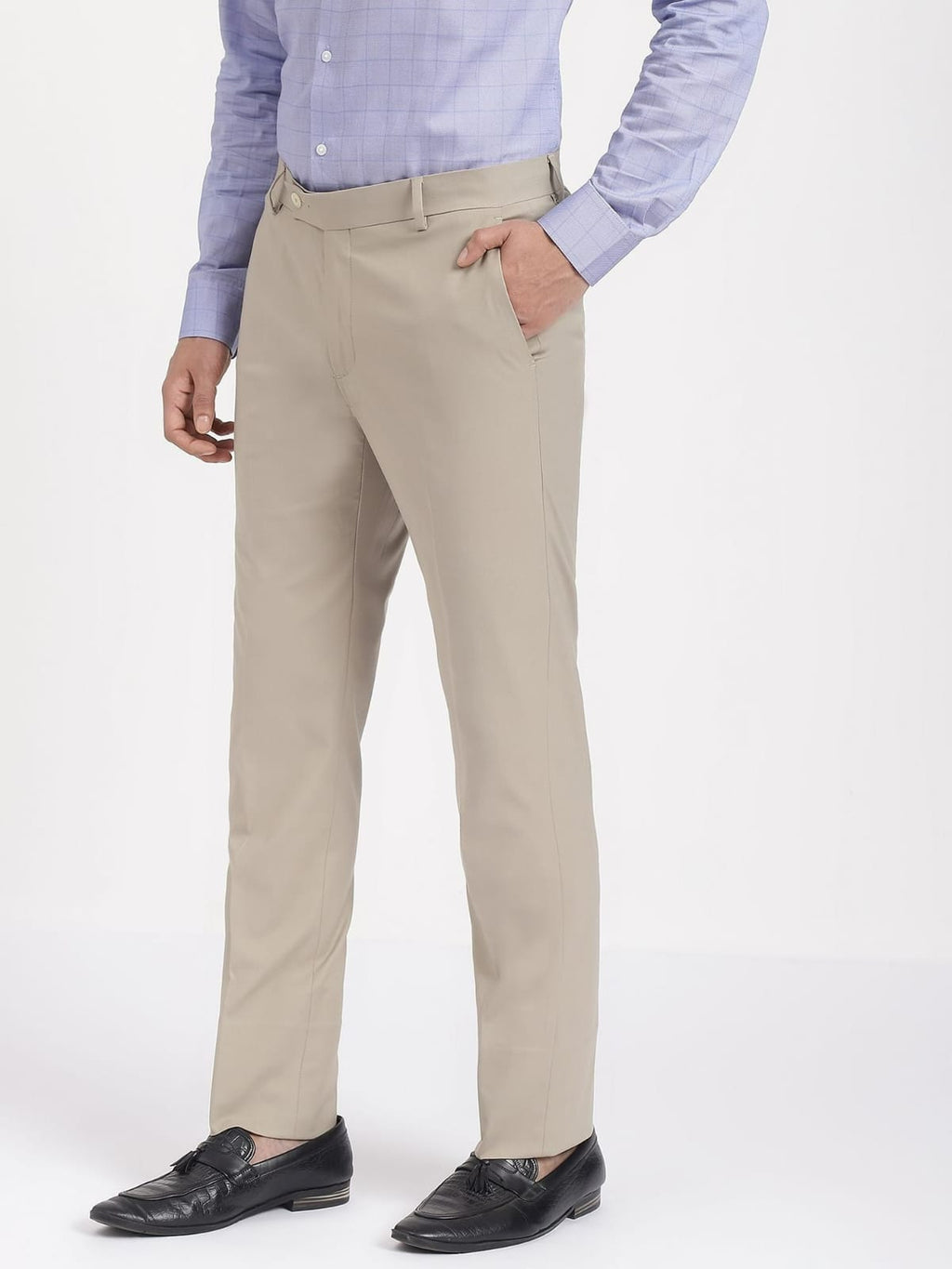 Tokyo Stitch light grey color trouser for men