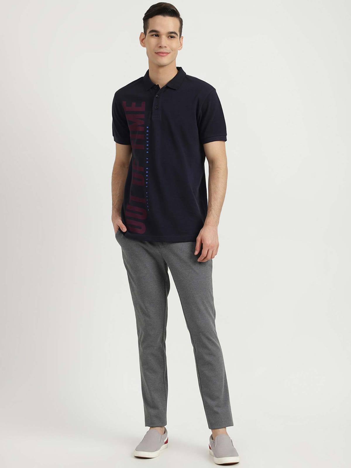 Tokyo Stitch dark grey color trouser for men