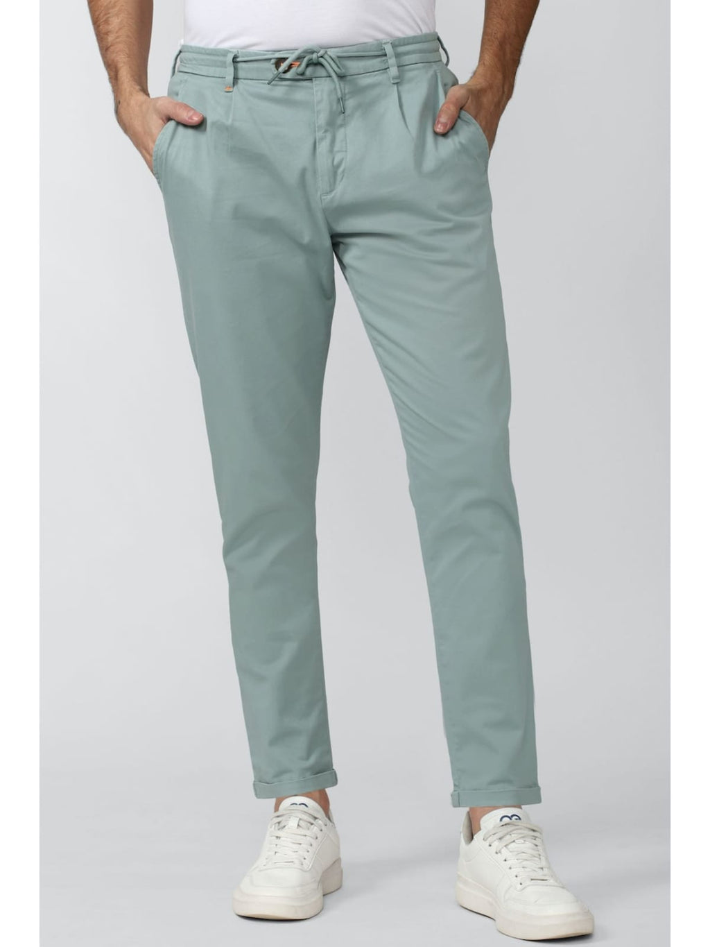 Tokyo Stitch olive green color trouser for men