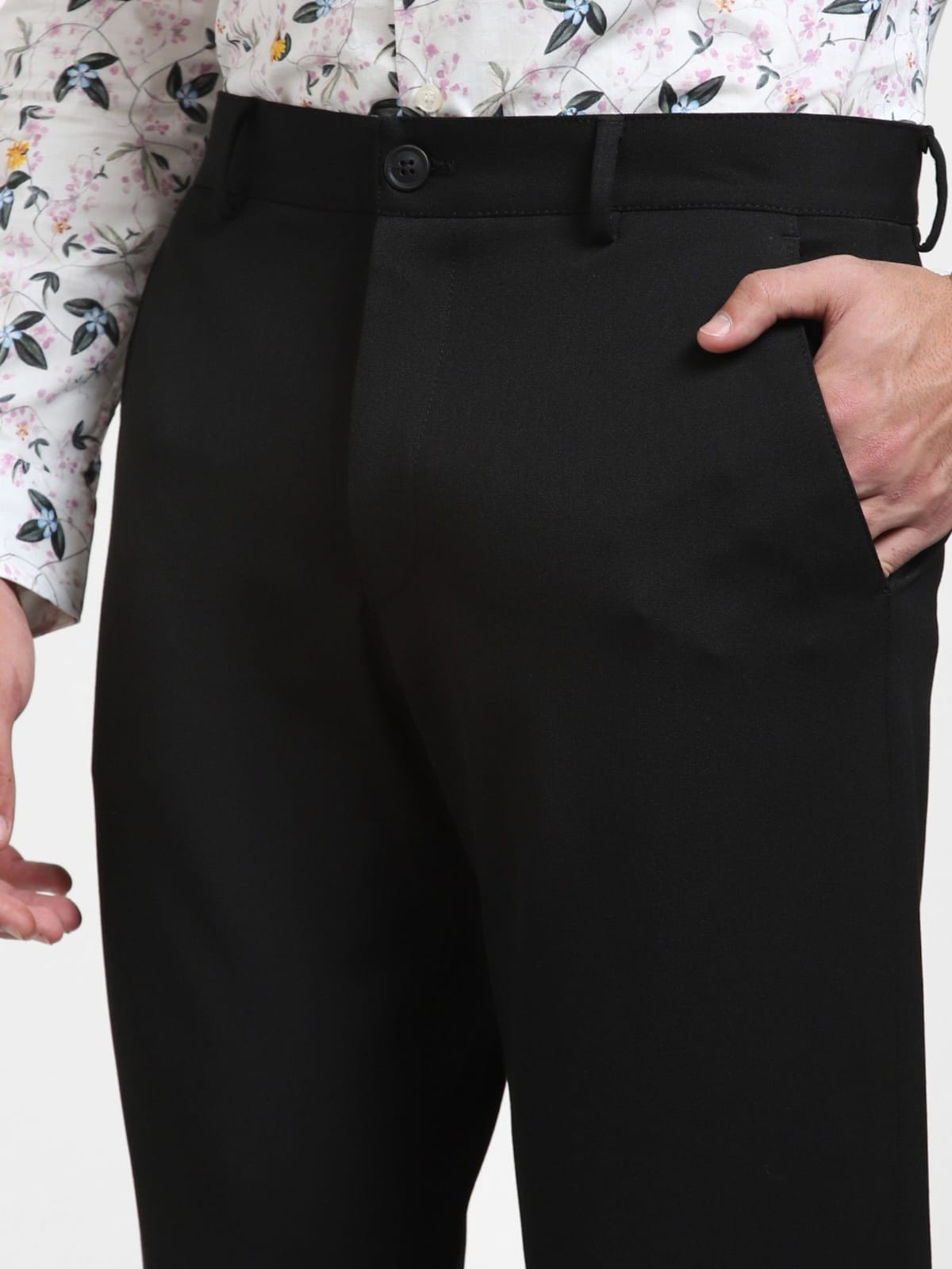 Tokyo Stitch dark black color trouser for men