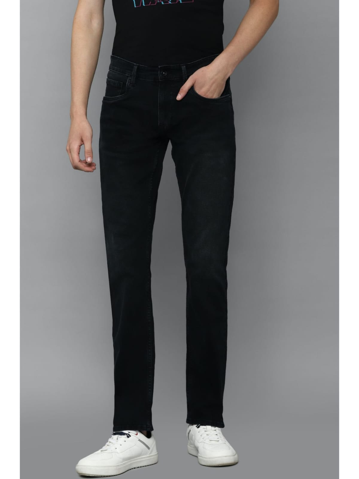 TheBlueVibe Men black stretchable jeans