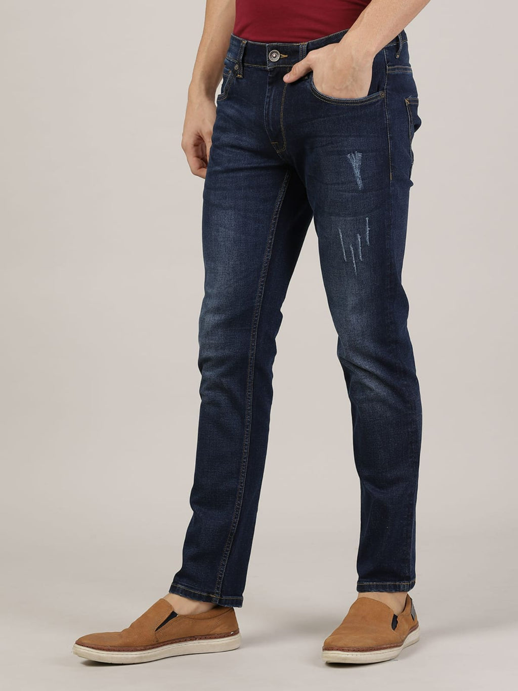 TheBlueVibe Men blue stretchable jeans
