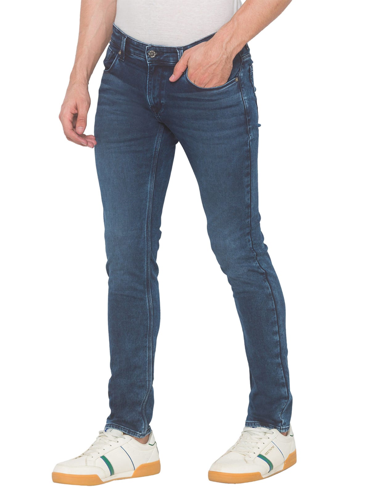 TheBlueVibe Men blue stretchable jeans