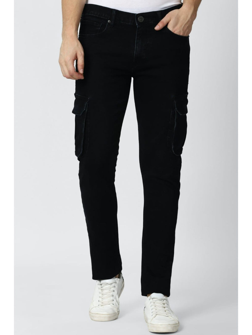 TheBlueVibe Men Z-black stretchable jeans
