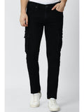 TheBlueVibe Men Z-black stretchable jeans