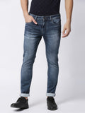 TheBlueVibe Men carbon grey stretchable jeans