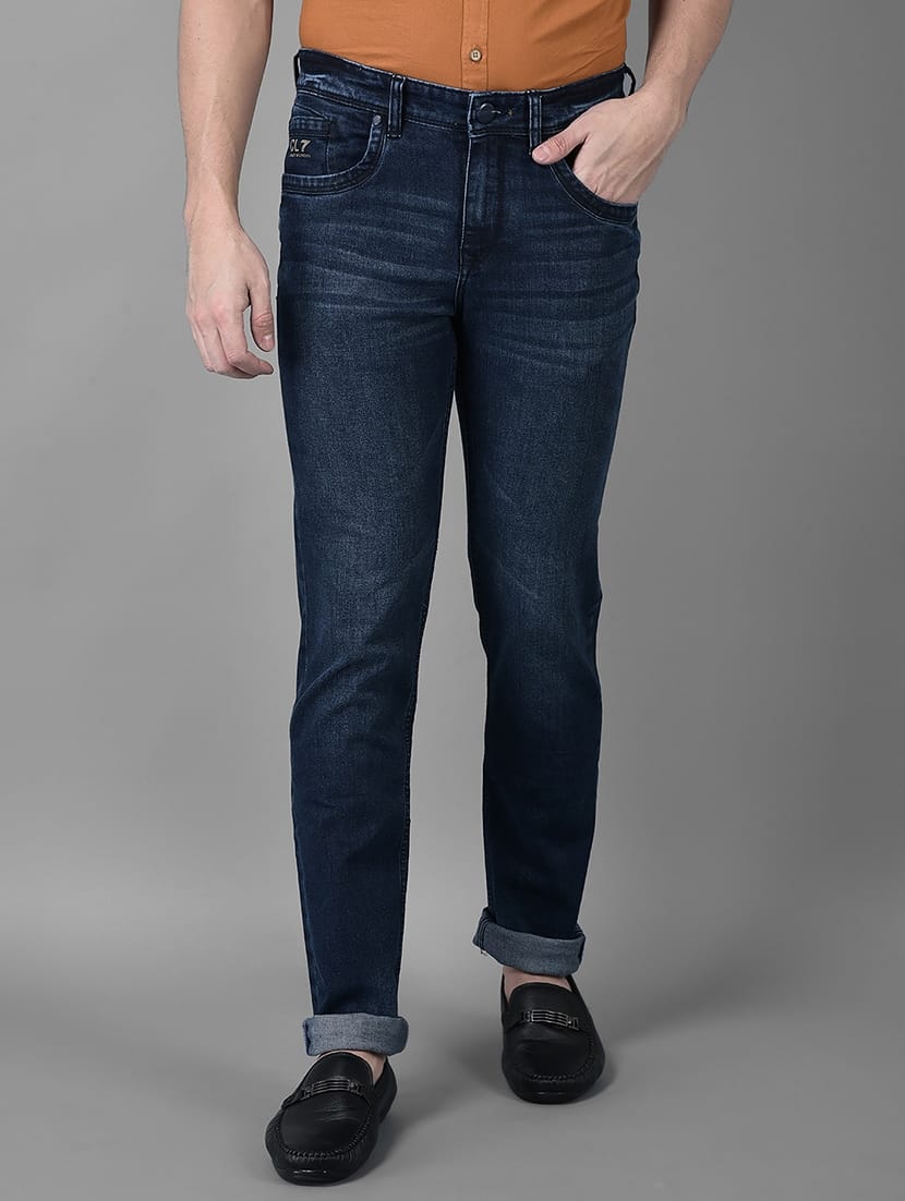 Tokyo Stitch Men Dark Blue stretchable jeans