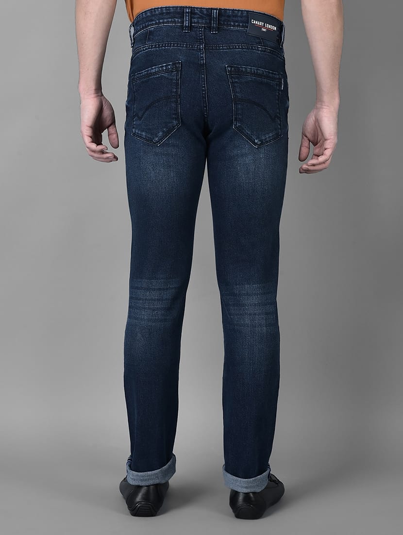 Tokyo Stitch Men Dark Blue stretchable jeans