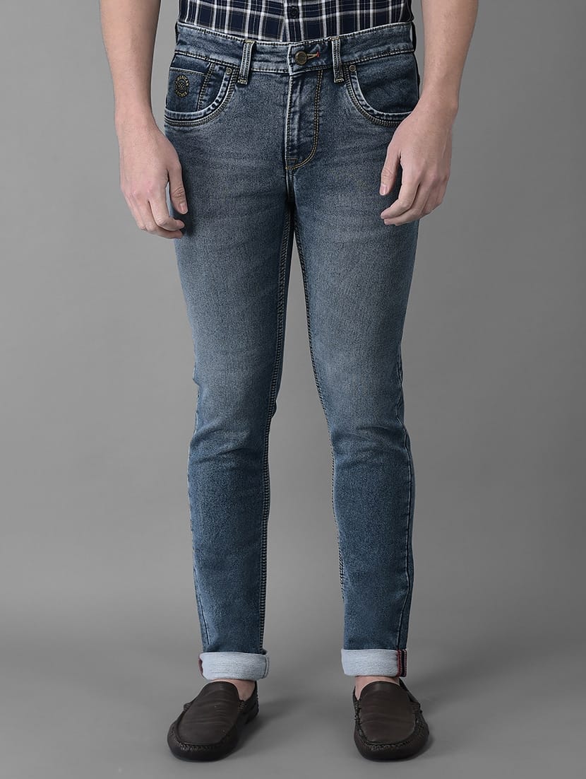 Tokyo Stitch Men Dark grey stretchable jeans