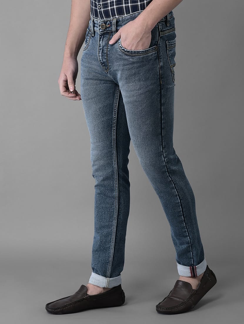 Tokyo Stitch Men Dark grey stretchable jeans