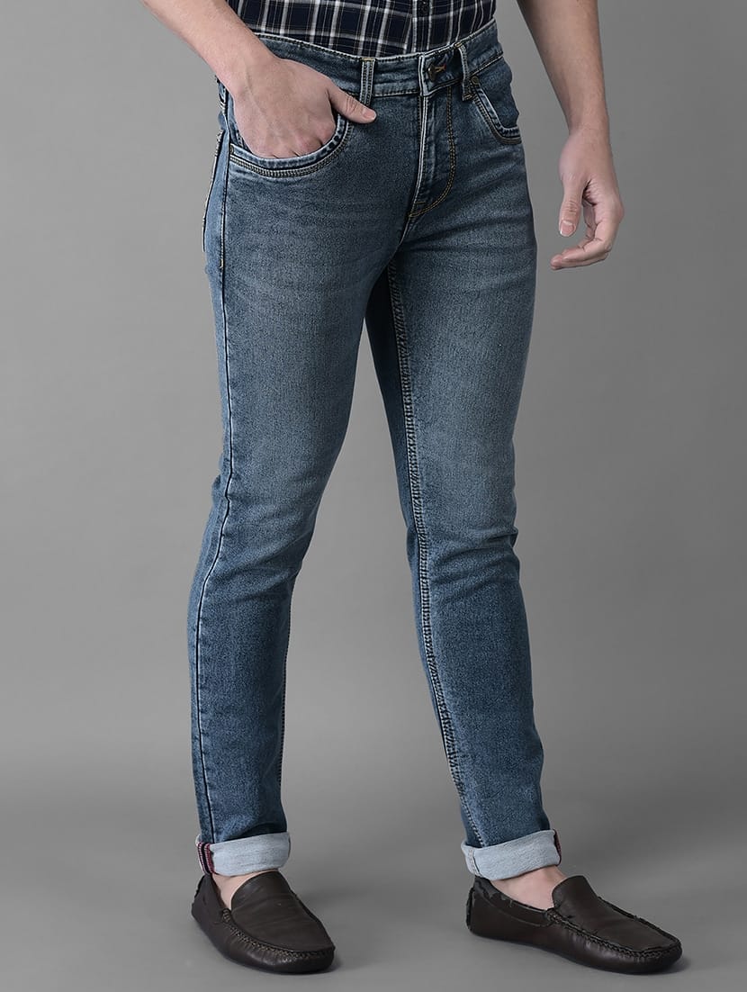Tokyo Stitch Men Dark grey stretchable jeans