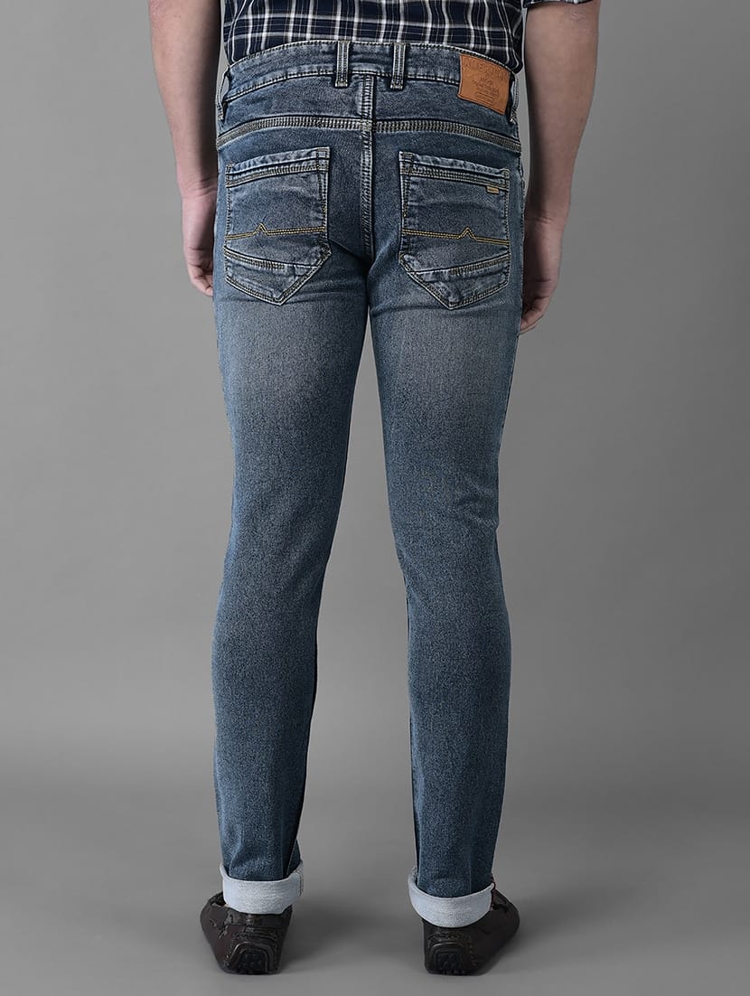 Tokyo Stitch Men Dark grey stretchable jeans