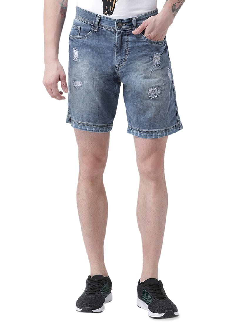 Tokyo Stitch denim stretchable light blue men short