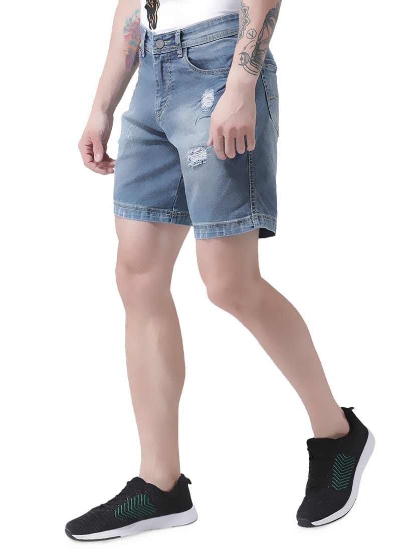 Tokyo Stitch denim stretchable light blue men short
