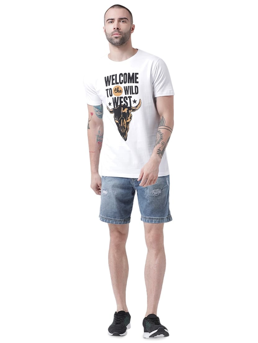 Tokyo Stitch denim stretchable light blue men short