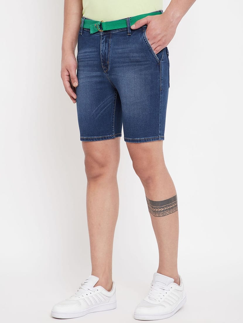 Tokyo Stitch denim stretchable Dark blue men short
