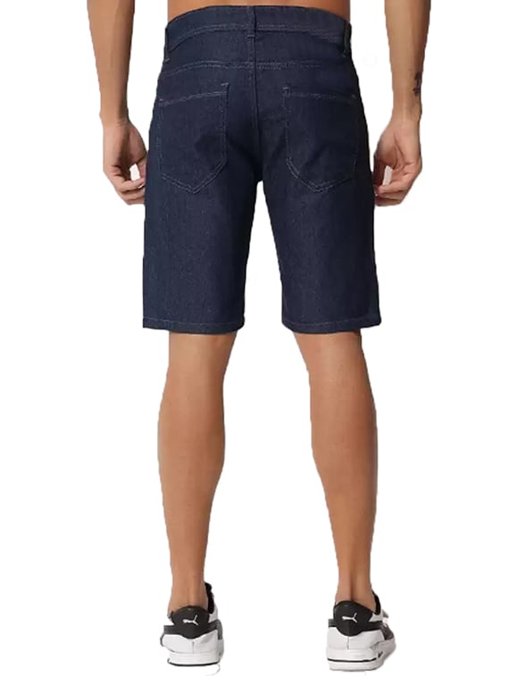 Tokyo Stitch cotton fabric stretchable Dark navy blue men short