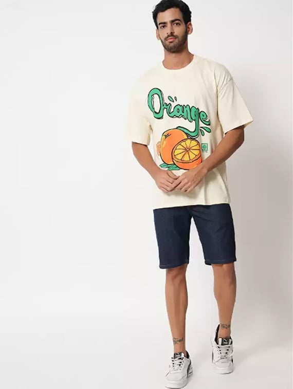 Tokyo Stitch cotton fabric stretchable Dark navy blue men short